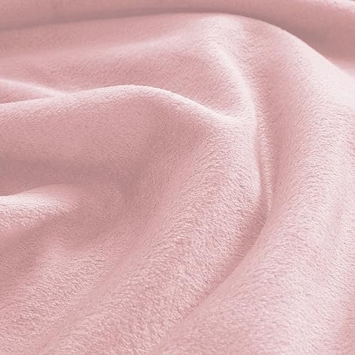CozyLux Fleece Throw Blanket for Couch Pink- 300GSM Soft Lightweight Cozy Plush Fuzzy Microfiber Flannel Blankets for Travel Camping Chair and Sofa, 50x60 inches - Image 3
