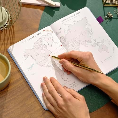 Clever Fox Travel Journal – Vacation & Road Trip Itinerary Planner Organizer & Traveling Memory Diary – A5 Traveler Adventure Notebook (Periwinkle) - Image 6