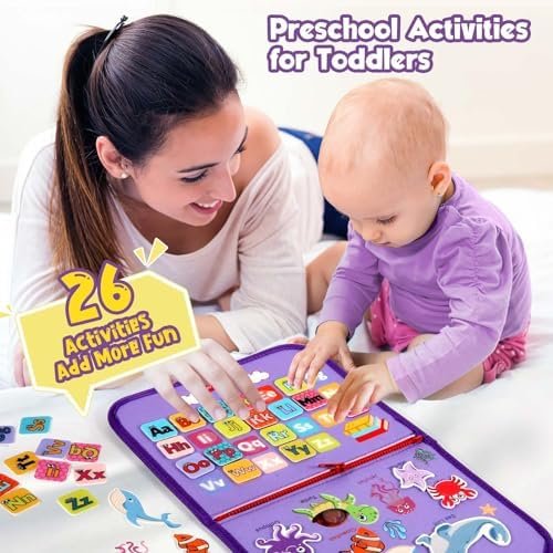 Busy Book for Toddlers 1-3 Year Old Girl Birthday Gift - Busy Board for Toddlers 2-4, Montessori Educational Learning Travel Activities Toys for Kids Ages 2-3 - Image 3